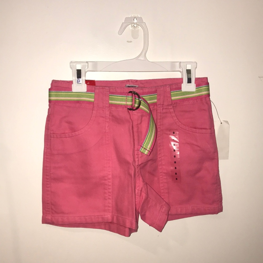 Pink GAP girl shorts with colorful belt!